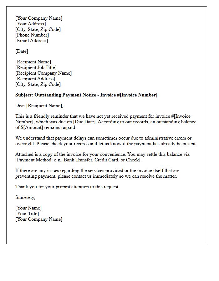 Business to Business Initial Overdue Payment Request Letter