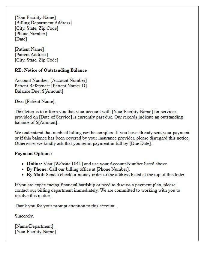 Initial Medical Provider Debt Recovery Letter