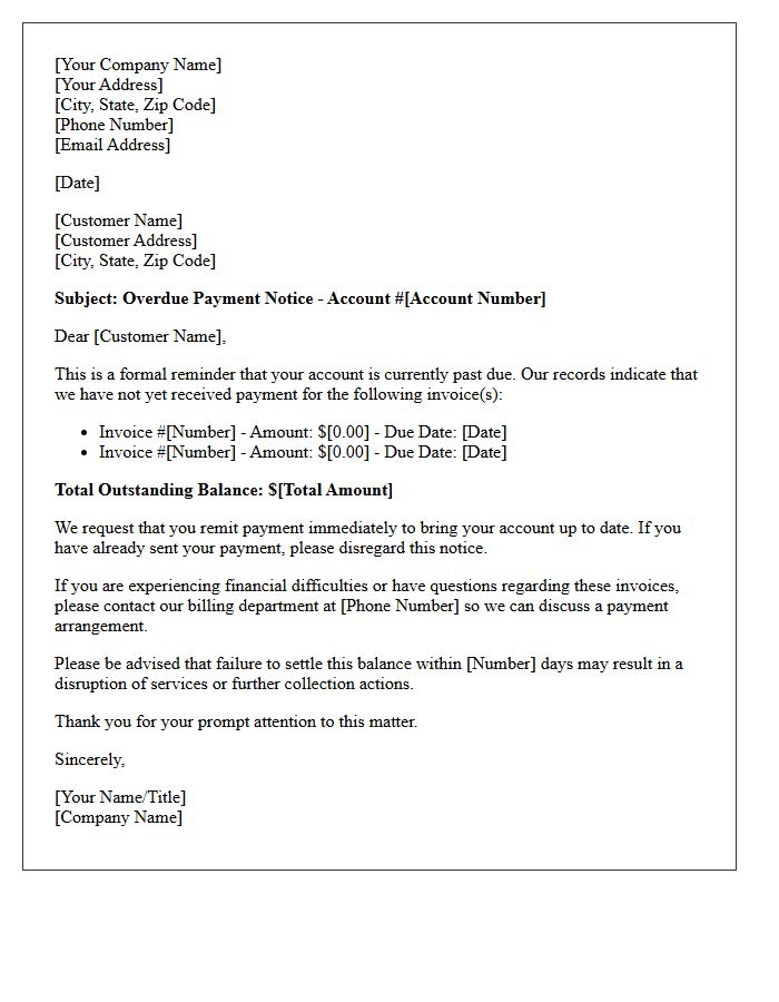 Overdue Statement and Initial Warning Letter