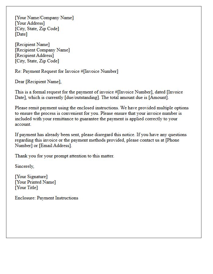 Please Remit Payment Using The Enclosed Instructions