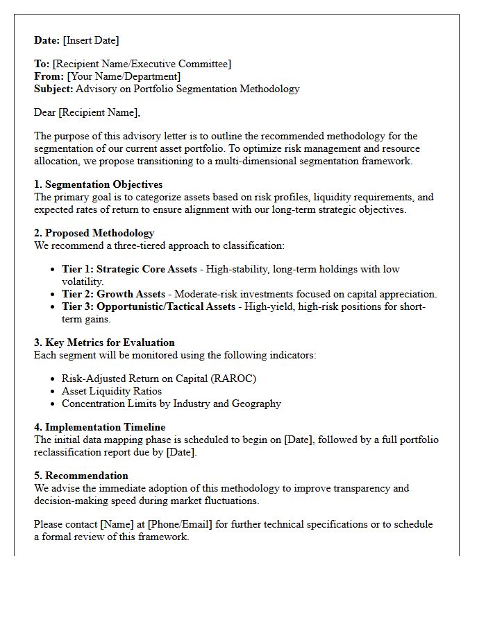 Portfolio Segmentation Methodology Advisory Letter