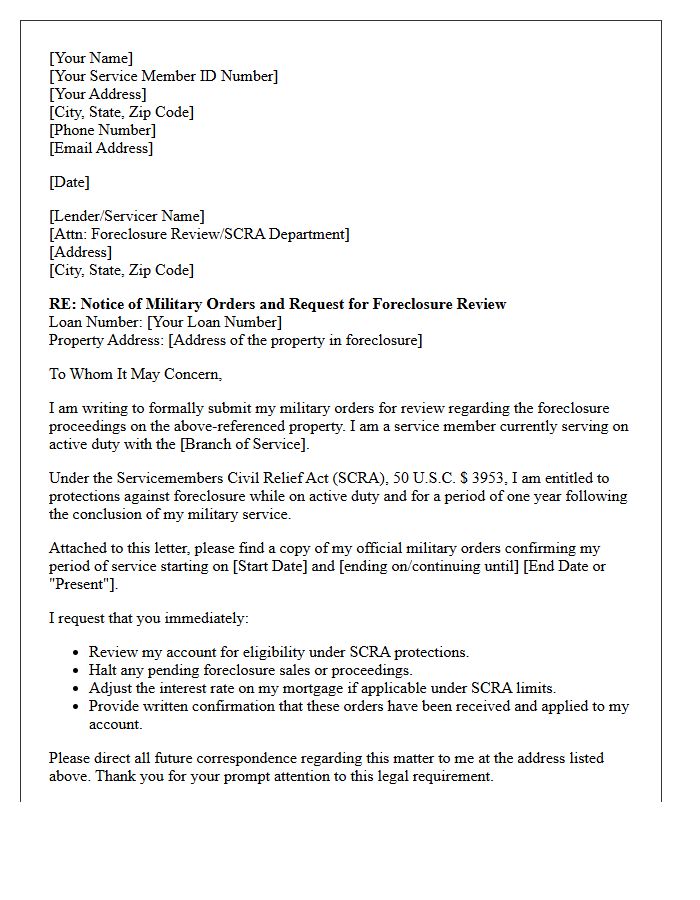 Military Order Submission For Foreclosure Review Letter