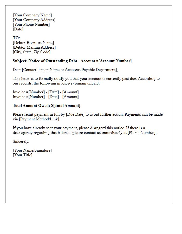 Debtor Business Name and Mailing Address