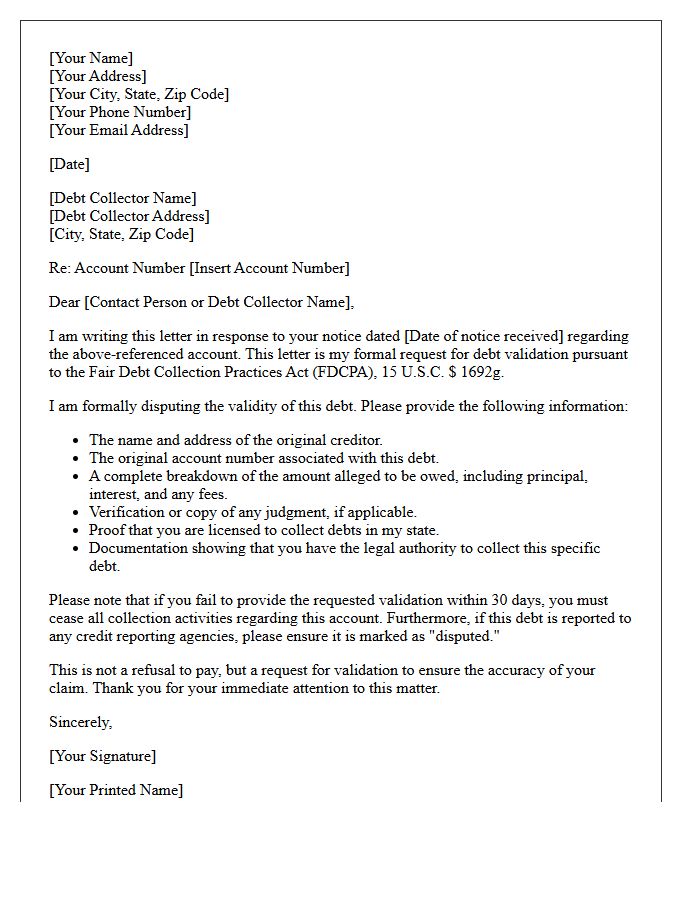 Delinquent Account Initial Validation Letter