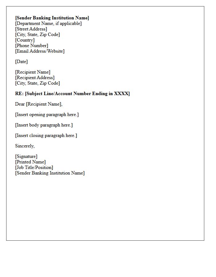 Sender Banking Institution Name and Address