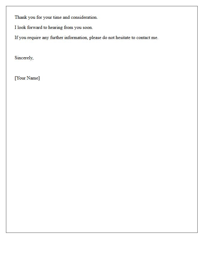 Formal Letter Closing Statement