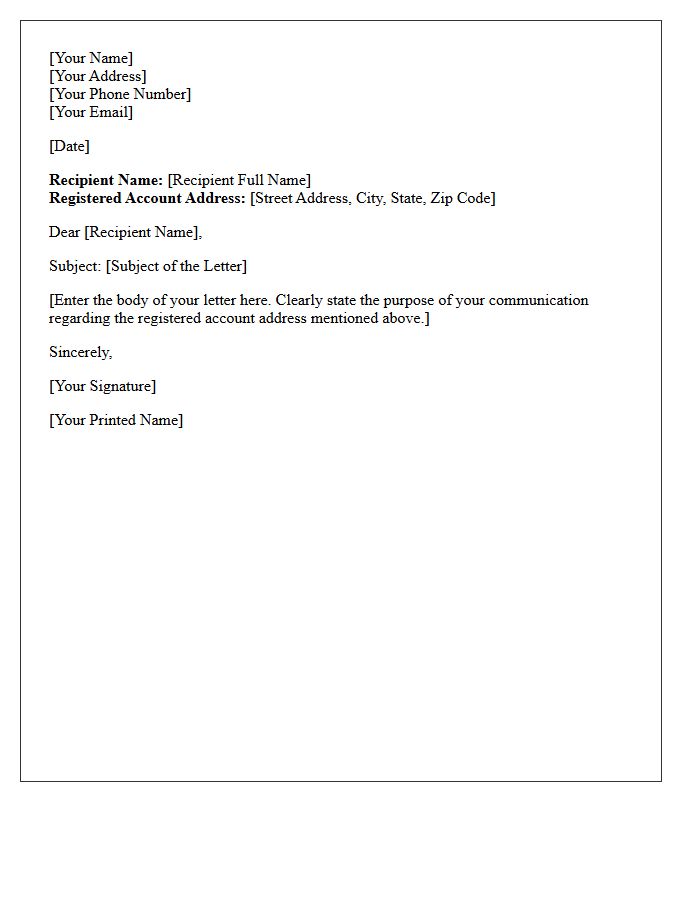 Recipient Name And Registered Account Address