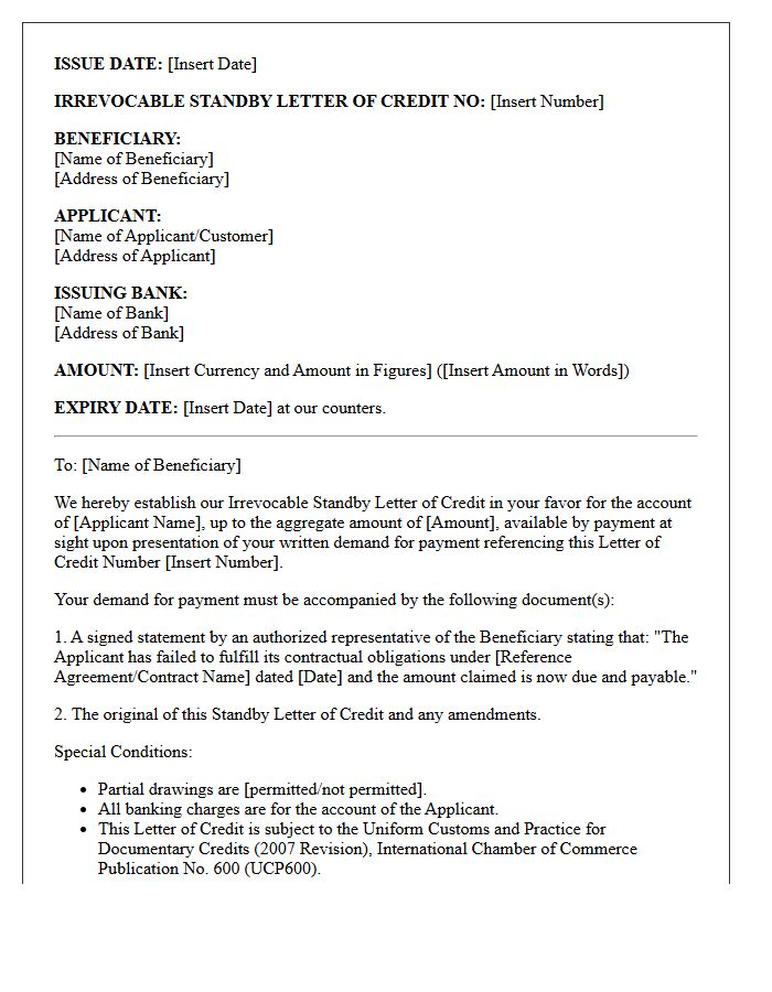 Standby Letter of Credit
