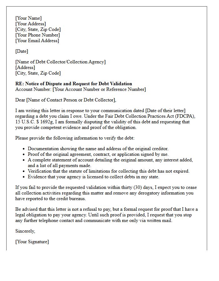 Proof Of Debt Obligation Notice Letter