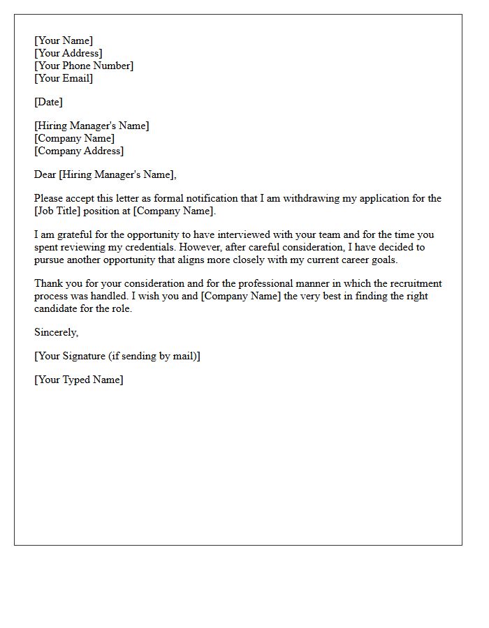 Notice Of Withdrawal Of Application Letter
