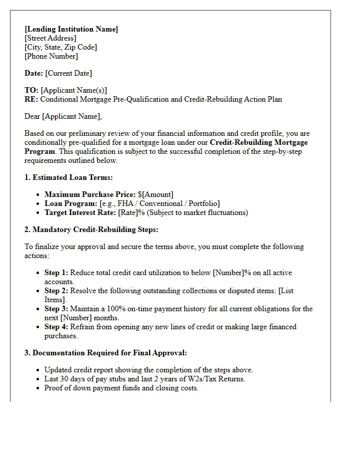 Step-by-Step Credit-Rebuilding Mortgage Pre-Qualification Letter