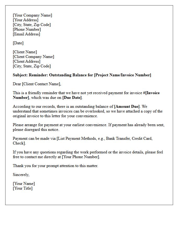 First Reminder Letter for Pending Contractor Balance