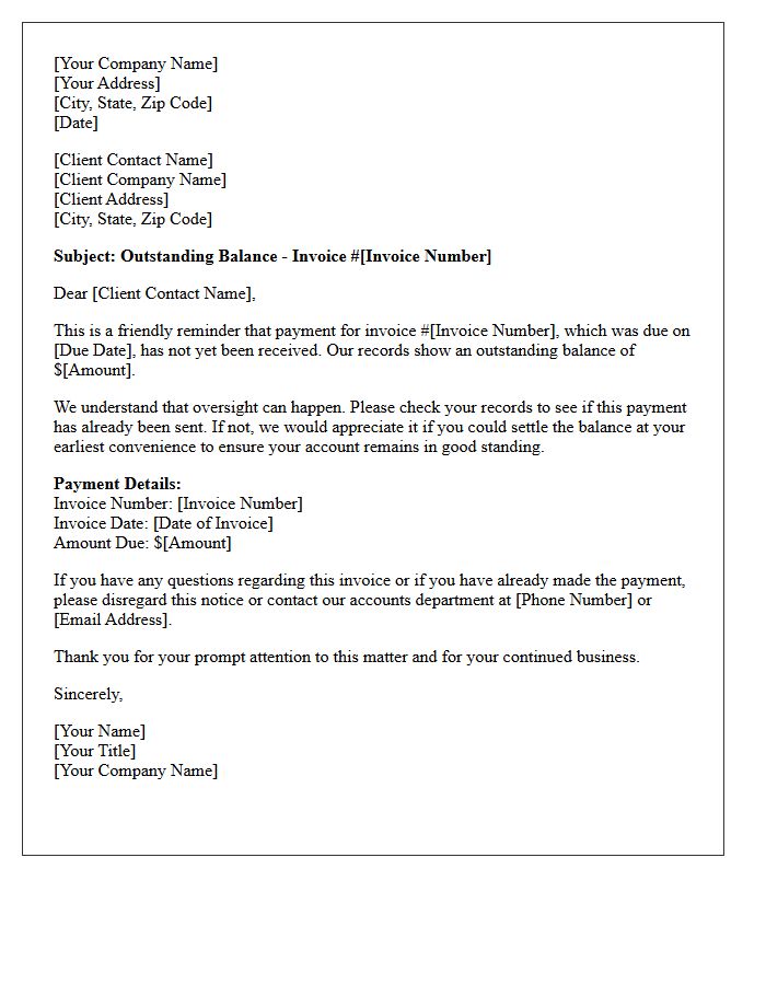 Initial Overdue Payment Letter For Wholesale Clients