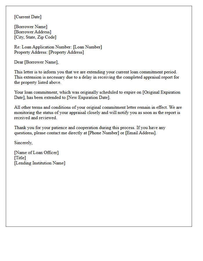 Appraisal Delay Commitment Extension Letter
