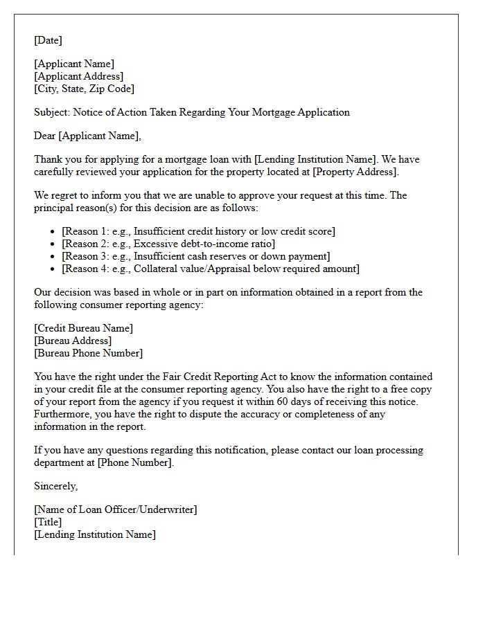 Principal Reason for Mortgage Denial