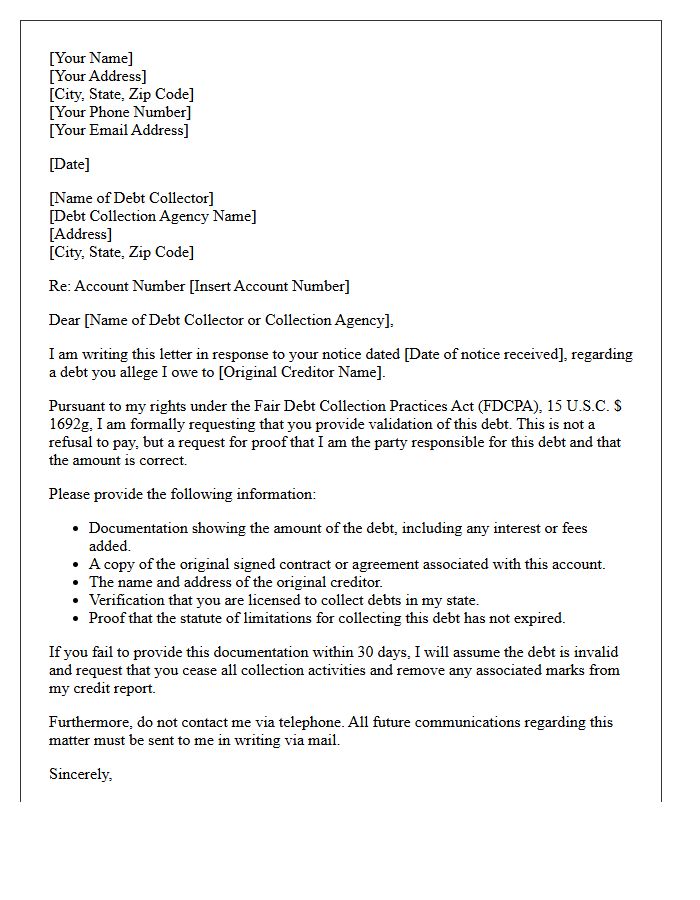 Debt Validation Notice Letter For Credit Card Consumers