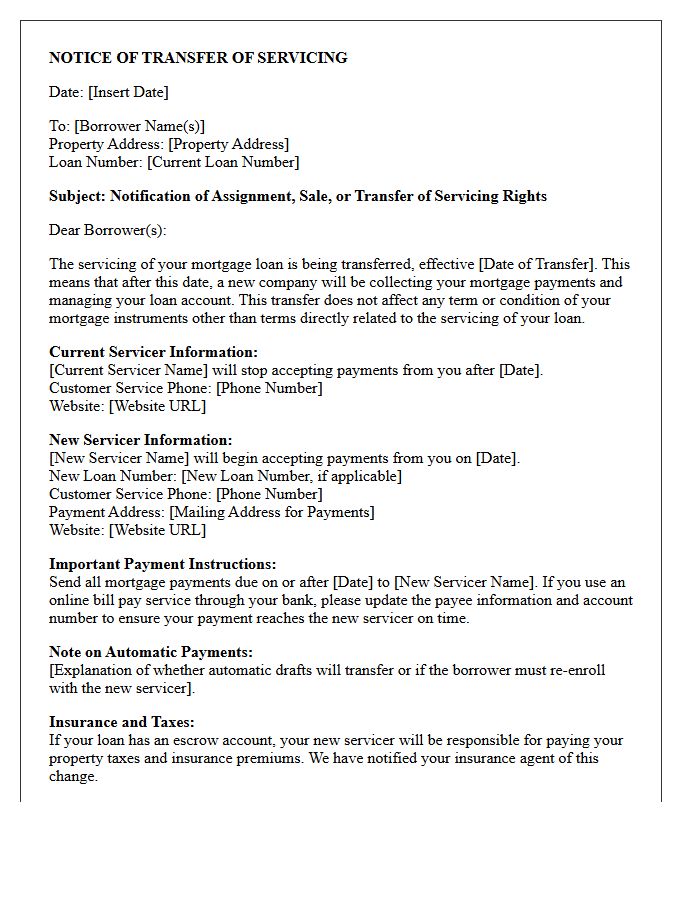 Notice Of Transfer Of Servicing Hello Letter