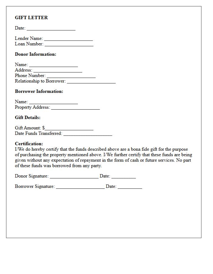 Closing Costs Verification Of Gift Funds Letter