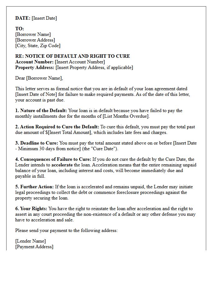 You Have the Right to Cure This Default Prior to Loan Acceleration