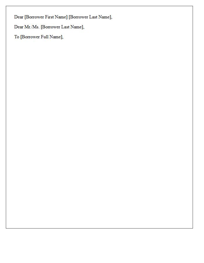 Formal Borrower Salutation