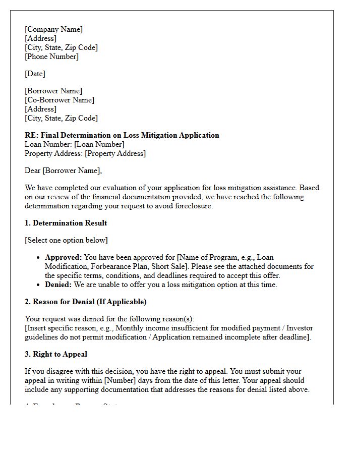 Final Loss Mitigation Evaluation Determination Letter
