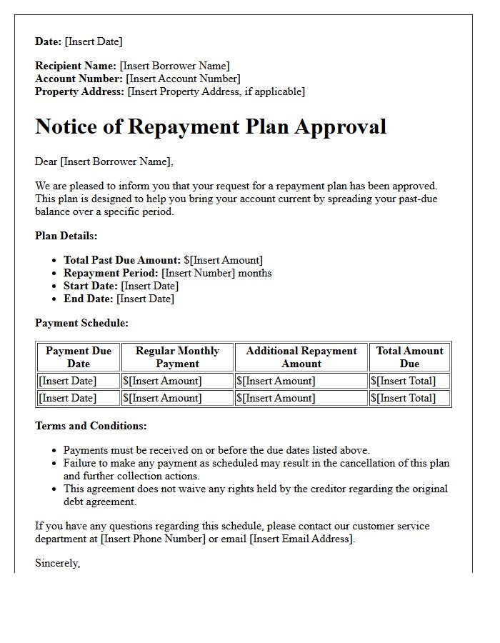 Notice Of Repayment Plan Approval Letter
