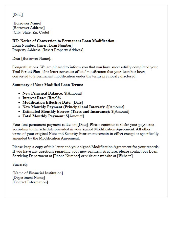 Permanent Modification Conversion Letter