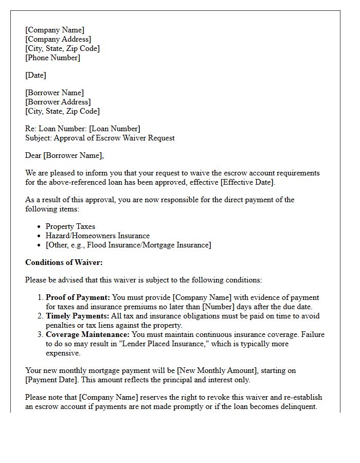 Escrow Waiver Approval Letter
