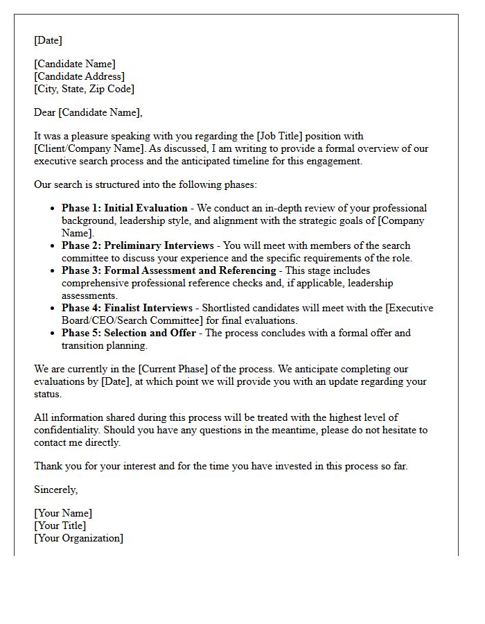 Executive Search Process Overview Letter