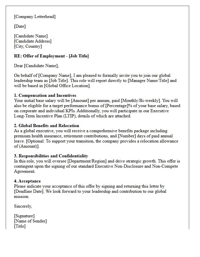 Global Enterprise Executive Candidate Letter