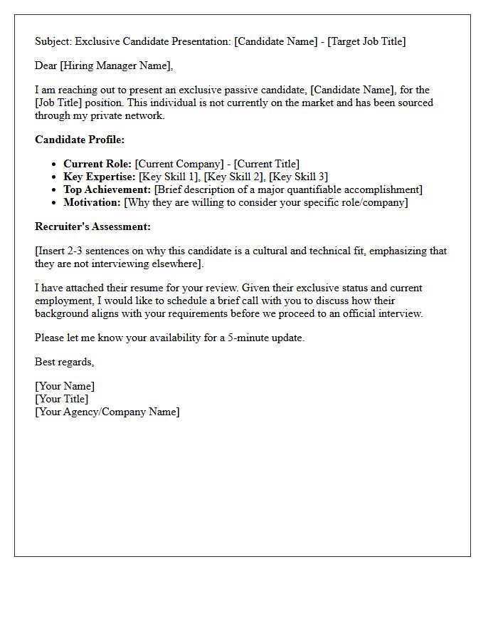 Exclusive Passive Candidate Submittal Letter