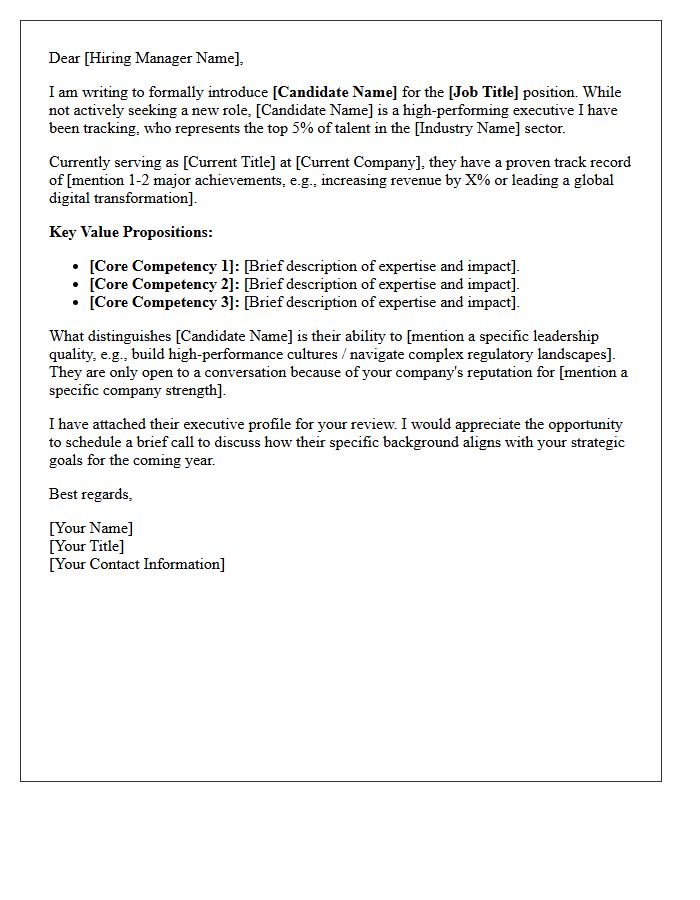 Passive A-Player Executive Submittal Letter