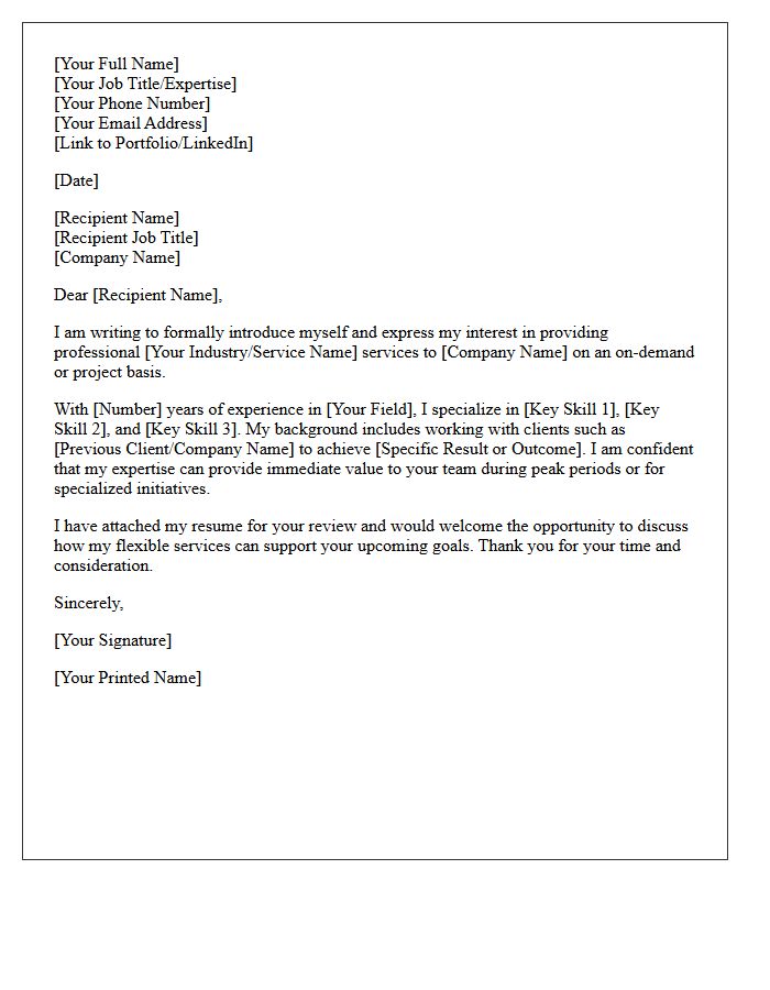 On Demand Professional Introduction Letter