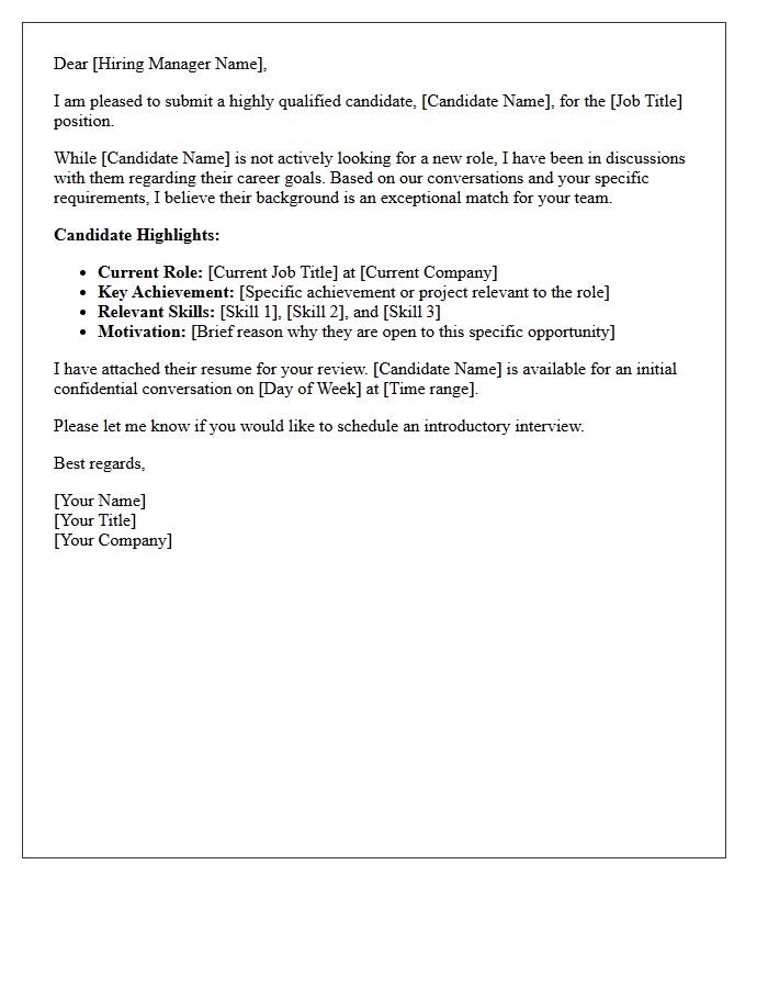 Passive Direct Hire Candidate Submittal Letter