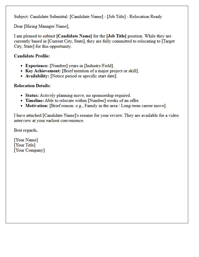 Cross-Country Relocation-Ready Candidate Submittal Letter