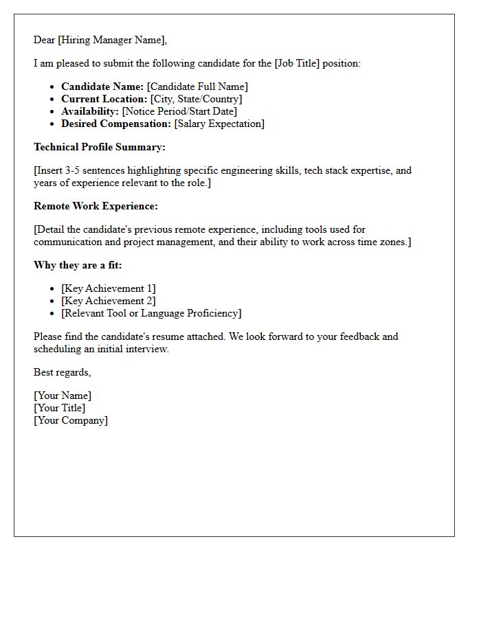 Remote Engineering Candidate Submittal Letter