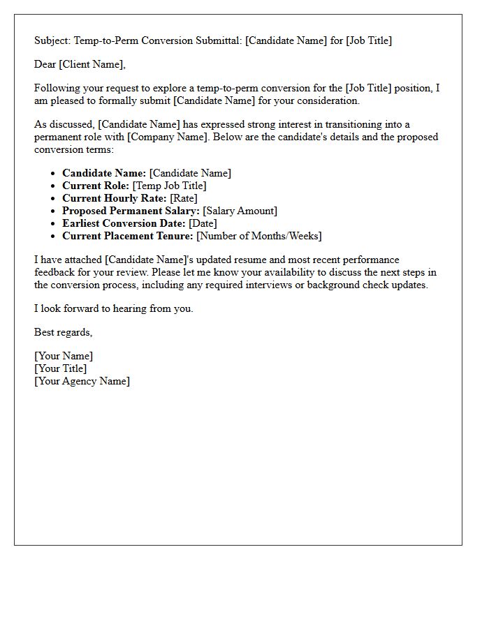 Client-Requested Temp-to-Perm Conversion Candidate Submittal Letter
