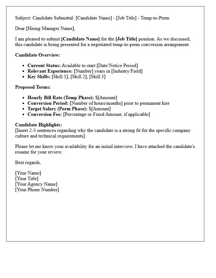 Negotiated Placement Temp-to-Perm Conversion Candidate Submittal Letter