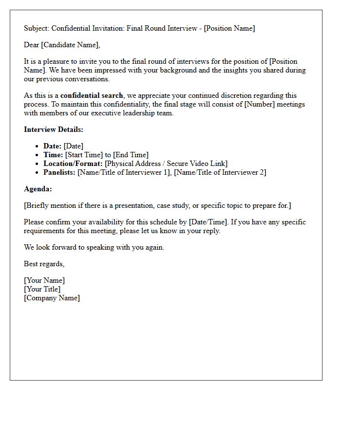 Final Round Confidential Search Interview Letter