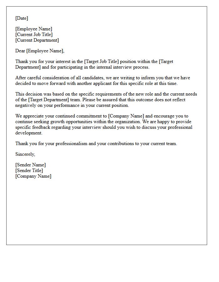 Client Internal Transfer Decision Rejection Letter
