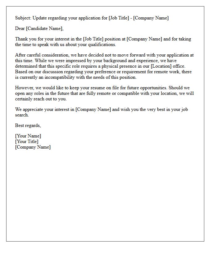 Future Remote Opportunities Remote Work Incompatibility Rejection Letter