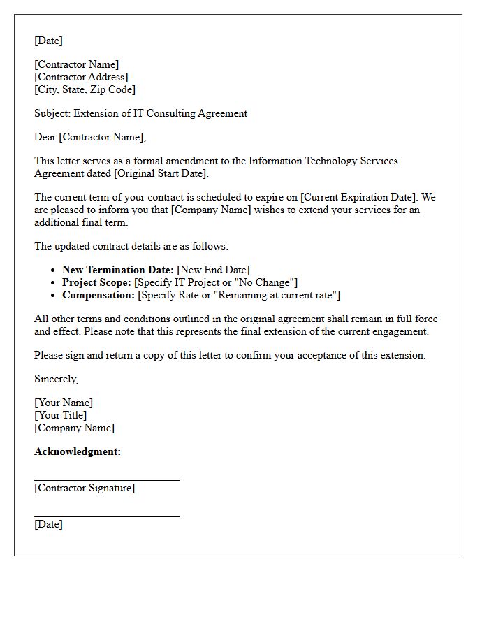 Final Term Information Technology Contractor Extension Letter