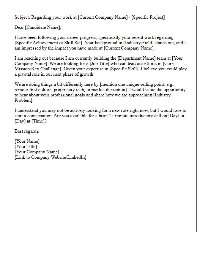 Top Tier Passive Candidate Engagement Letter