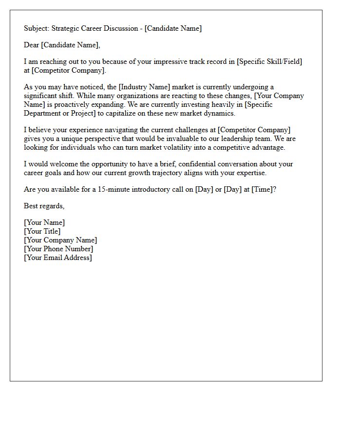 Market Shift Competitor Talent Outreach Pitch Letter