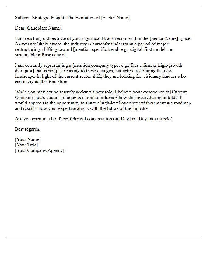Sector Restructuring Passive Candidate Engagement Letter