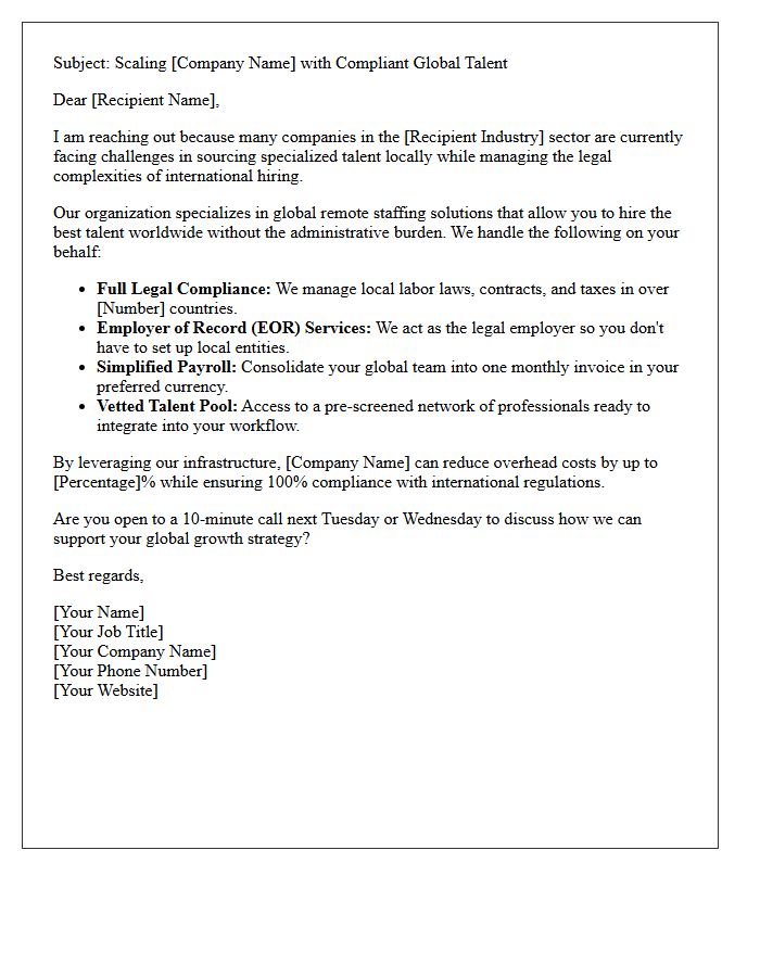 Compliant Global Remote Staffing Pitch Letter