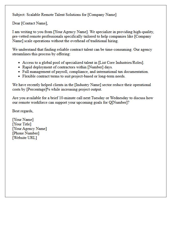 Contract Remote Workforce Agency Pitch Letter