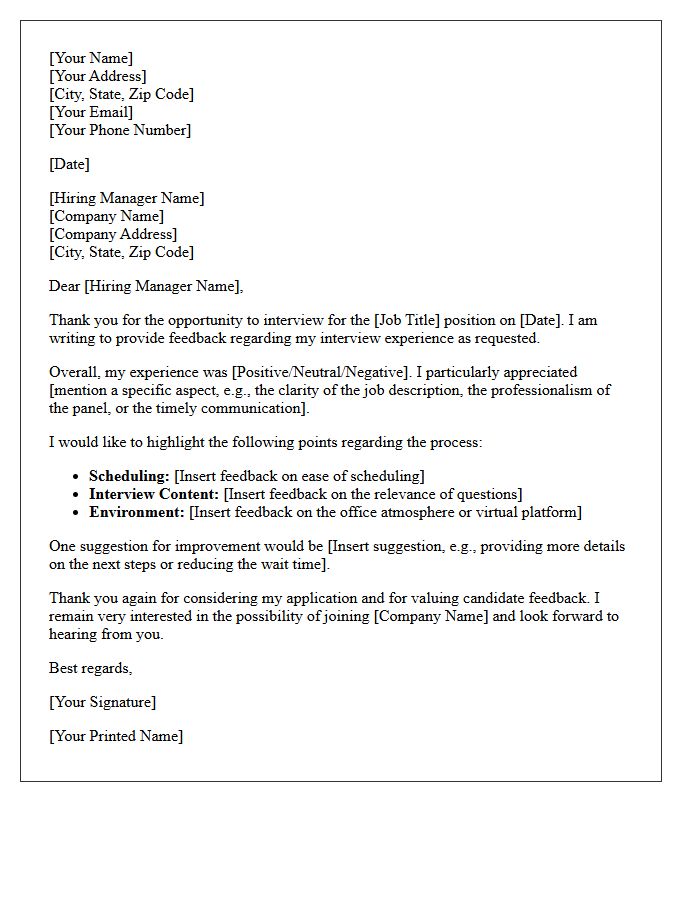 Client Company Interview Experience Evaluation Letter