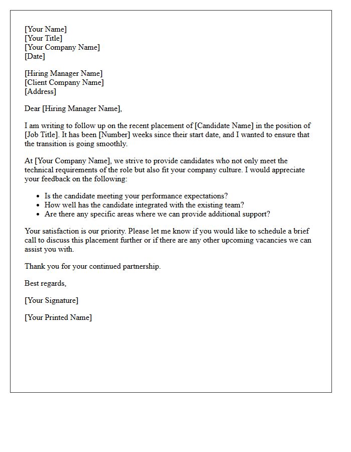 Successful Candidate Placement Satisfaction Letter