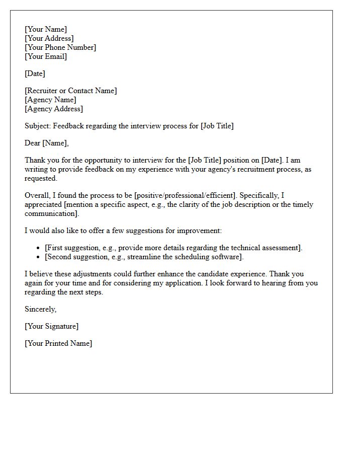 Post-Interview Agency Process Evaluation Letter